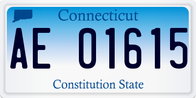CT license plate AE01615