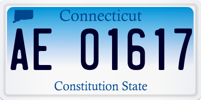 CT license plate AE01617