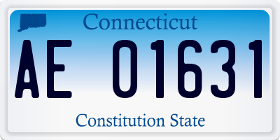 CT license plate AE01631