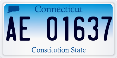 CT license plate AE01637