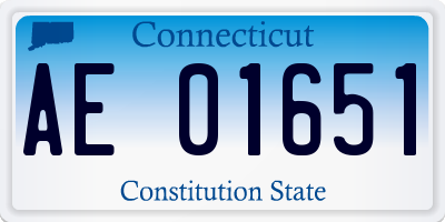 CT license plate AE01651