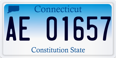 CT license plate AE01657