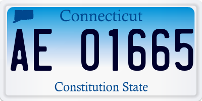 CT license plate AE01665