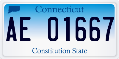 CT license plate AE01667