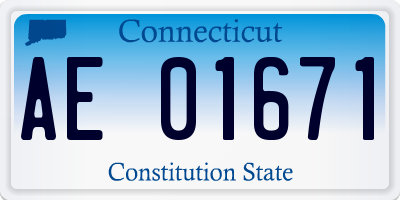 CT license plate AE01671