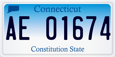 CT license plate AE01674