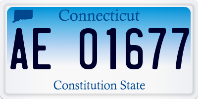 CT license plate AE01677