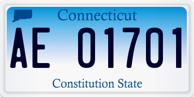 CT license plate AE01701