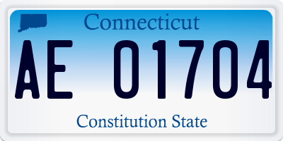CT license plate AE01704