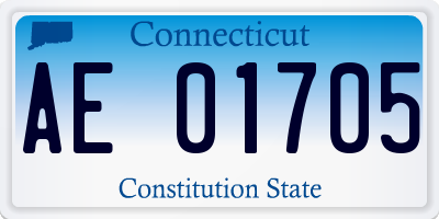 CT license plate AE01705
