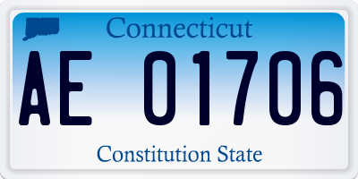 CT license plate AE01706