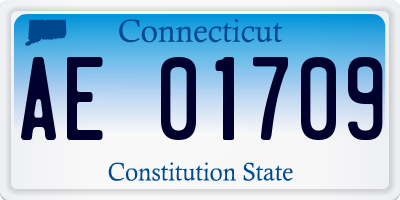 CT license plate AE01709