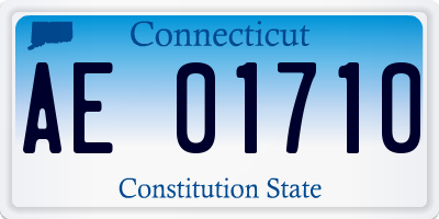 CT license plate AE01710