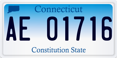 CT license plate AE01716