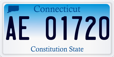 CT license plate AE01720
