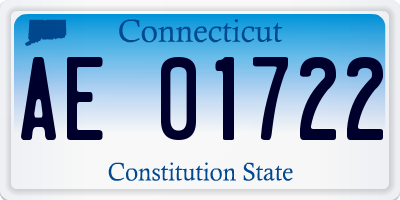CT license plate AE01722