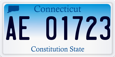 CT license plate AE01723