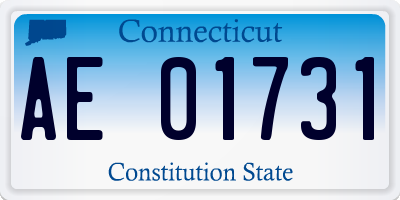 CT license plate AE01731