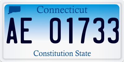 CT license plate AE01733