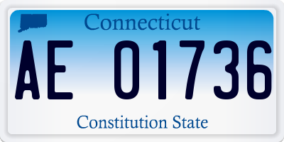 CT license plate AE01736