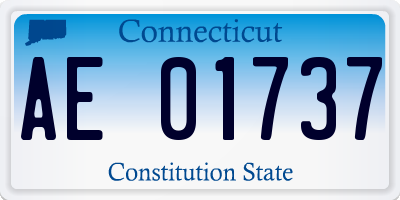 CT license plate AE01737