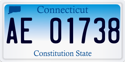 CT license plate AE01738