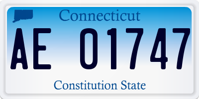 CT license plate AE01747