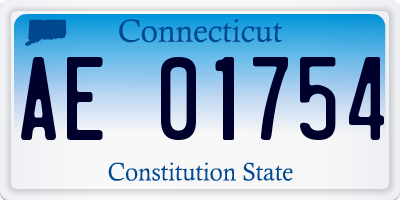 CT license plate AE01754