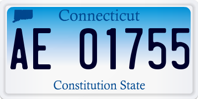 CT license plate AE01755
