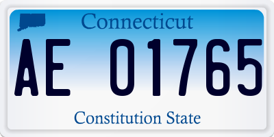 CT license plate AE01765