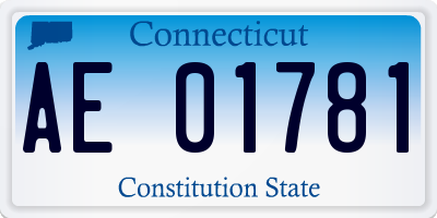 CT license plate AE01781