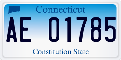 CT license plate AE01785