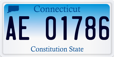 CT license plate AE01786