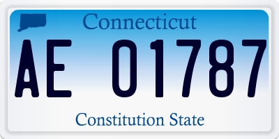 CT license plate AE01787