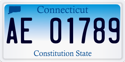 CT license plate AE01789