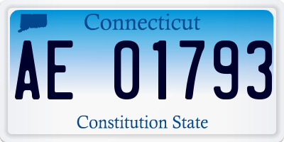 CT license plate AE01793