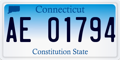 CT license plate AE01794