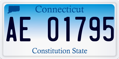 CT license plate AE01795