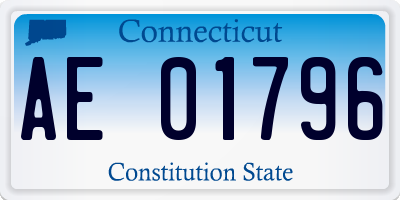 CT license plate AE01796