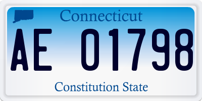 CT license plate AE01798