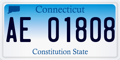 CT license plate AE01808