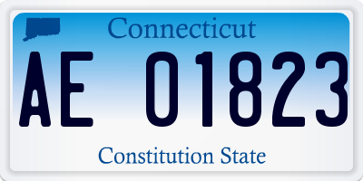 CT license plate AE01823