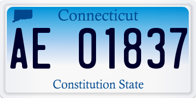 CT license plate AE01837