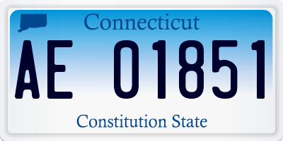 CT license plate AE01851