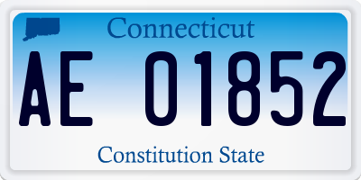 CT license plate AE01852