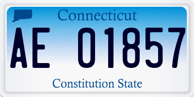 CT license plate AE01857