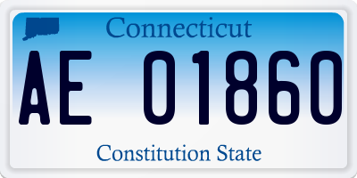 CT license plate AE01860