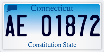 CT license plate AE01872