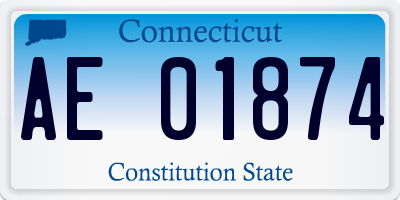 CT license plate AE01874