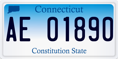CT license plate AE01890